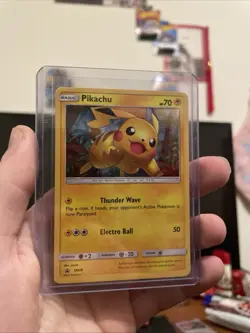 Pikachu SM76 Black Star Promo Cosmos Holo Pokemon Shining Legends Card - Image 1