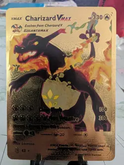 Pokemon Charizard VMax HP330 G-Max Wildfire Gold Foil Fan Art Card - Image 1