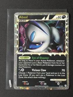 Pokemon Absol Prime 91/102 HGSS Triumphant Holo Rare Card (EXCELLENT - LP) - Image 2