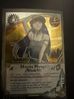 Hinata Hyuga (Student) 797 - Naruto Card SUPER RARE CARD - LP 1st Edition - Image 1