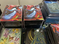Mega Charizard UPC Card Sleeves Storage Prismatic Black Bolt White Flare + Lot - Image 2
