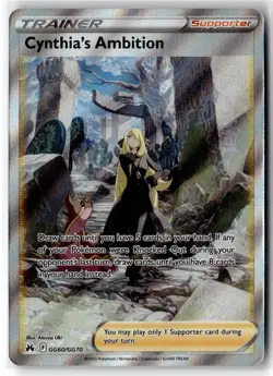 Cynthia's Ambition GG60 Crown Zenith: Galarian Gallery Holo Pokemon Near Mint - Image 1
