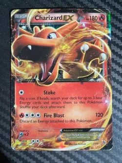 Pokemon TCG Charizard EX 11/106 Flashfire Holo Ultra Rare DMG - Image 1