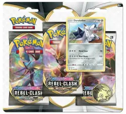 Rebel Clash Pokemon Sword & Shield 3-Pack Blister Duraludon Promo 820650806858 - Image 1