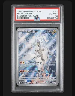 Pokemon Journey Together N's Reshiram Illustration Rare 167/159 PSA 10 - Image 1