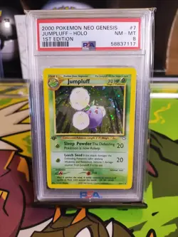 Jumpluff Neo Genesis 1st Edition Holo #7 PSA 8 NM-MT 2000 Vintage Pokemon 7/111 - Image 1