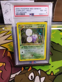 Jumpluff Neo Genesis 1st Edition Holo #7 PSA 8 NM-MT 2000 Vintage Pokemon 7/111 - Image 2