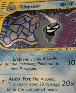 Cloyster Holo Rare 8/165 Expedition WOTC Vintage Pokemon ??Swirl?? - Image 1