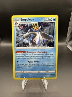 1 Swirl 🌀 Cosmo Holo Pokemon Empoleon 037/172 Sword & Shield Lightly Played LP - Image 4