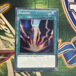 Yugioh! Raigeki TN19-EN010 Secret Rare Limited Edition VLP - Image 1
