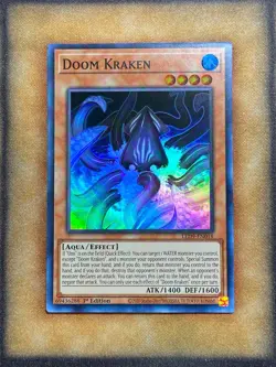 Yugioh Doom Kraken LED9-EN018 Super Rare 1st Ed NM - Image 1