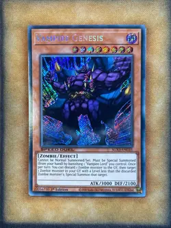 Yugioh Vampire Genesis SGX3-ENC01 Secret Rare Speed Duel 1st Ed NM - Image 1