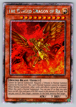 The Winged Dragon of Ra Yugioh RA03-EN137 Platinum Secret Rare PSR NM - Image 1