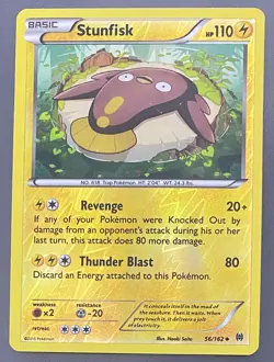 Stunfisk 56/162 Reverse Holo Breakthrough Set | LP | Pokemon Trading Card TCG - Image 1