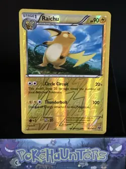 Pokemon Card Raichu 43/146 XY Base Set Reverse Holo Rare Near Mint - Image 1