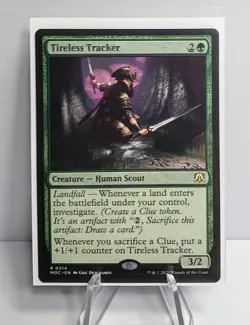 X 1 Tireless Tracker NM-M Commander March of the Machine MTG Magic The Gathering - Image 1