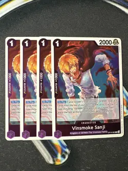 4X One Piece Card Game Vinsmoke Sanji OP10-063 Rare NM - Image 1