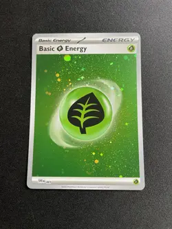 Pokemon Card Scarlet & Violet 151 Shiny Basic Grass Energy 001 - Image 1