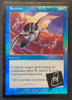Rethink FOIL - MTG Magic - Prophecy - Signed by Matt Cavotta MP - Image 1