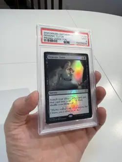 MTG Demonic Tutor Judge Promo Foil - PSA 9 Mint - Image 1