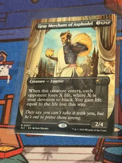 MTG Gray Merchant Of Asphodel Encyclopedia Of Magic Secret Lair Unplayed - Image 1