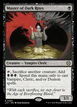 1x Master of Dark Rites NM-Mint, English Commander: The Lost Caverns of Ixalan M - Image 1