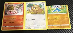 Pokemon Card Lot of 3 Miscut Crimp Error - Image 1