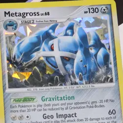 Pokemon Platinum Supreme Victors Cracked Ice Holo Metagross Lv. 68 7/147 Pokemon - Image 2