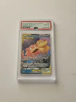 SLOWPOKE & PSYDUCK GX 2019 POKEMON UNIFIED MINDS RARE 35/236 PSA 10 - Image 1
