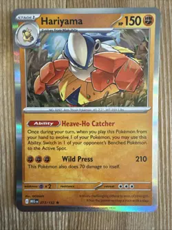 Hariyama 073/132 Holo Rare Mega Evolution Pokemon NM - Image 1
