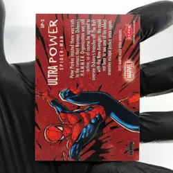 Marvel Card Spider-Man UP-3 Ultra Power Fleer Upper Deck Ultra Avengers 2022 - Image 3