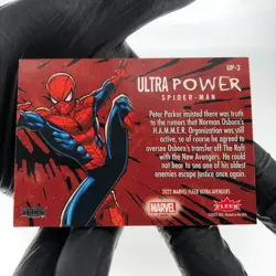 Marvel Card Spider-Man UP-3 Ultra Power Fleer Upper Deck Ultra Avengers 2022 - Image 4