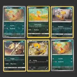 Scraggy Pokemon Card Collection Set of 6 English Cards Reverse Holo - Image 1