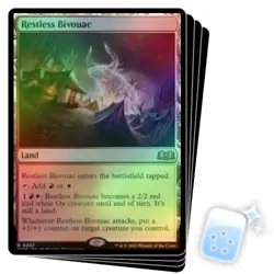 FOIL RESTLESS BIVOUAC X4 Wilds Of Eldraine WOE Magic MTG MINT CARD - Image 1