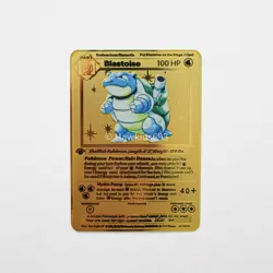 Blastoise 1st Edition Gold Metal Pokemon Card Collectible/Gift/Display - Image 1