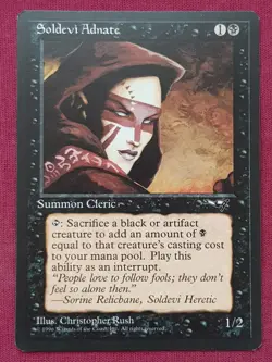 Magic The Gathering ALLIANCES SOLDEVI ADNATE A black card MTG - Image 1