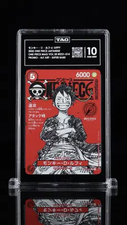 TAG GEM MINT 10 Monkey D. Luffy SR Promo 2025 ST21-014 One Piece Japanese Card - Image 2