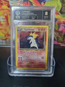 Pokemon Card Typhlosion 18/111 Holo Rare Neo Genesis 2000 Icg 8 - Image 1