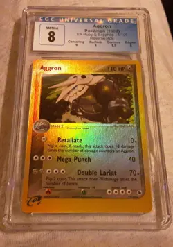 Aggron Reverse Holo Pokemon EX Ruby & Sapphire 2003 CGC 8 NM/MT Subs Vintage - Image 1