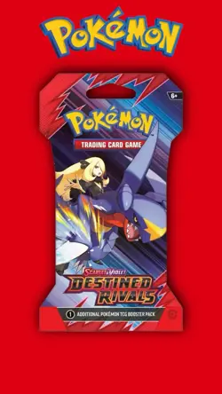 Pokemon Destined Rivals Sleeved Booster Pack - Cynthia & Garchomp - New Sealed - Image 1