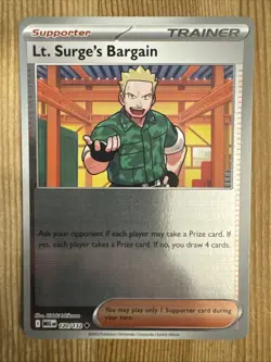 Lt. Surge’s Bargain 120/132 Uncommon Reverse Holo Pokemon TCG Mega Evolution NM - Image 1