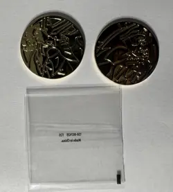 Pokemon TCG Coins OFFICIAL Metal Zacian & Zamazenta Ultra Premium Collection - Image 1