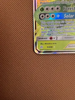 Pokemon TCG - Venusaur and Snivy GX 1/236 - Tag Team - Cosmic Eclipse NM - Image 4