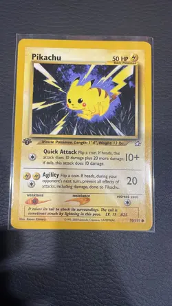 Pokemon Card - Pikachu 1st Edition Neo Genesis 70/111 Common - Image 1