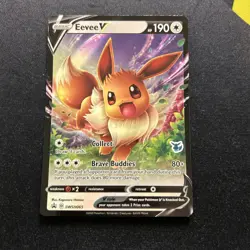 Eevee V SWSH065 NM -Ultra Rare Pokemon Card- Battle Academy Black Star Promo (7q - Image 1
