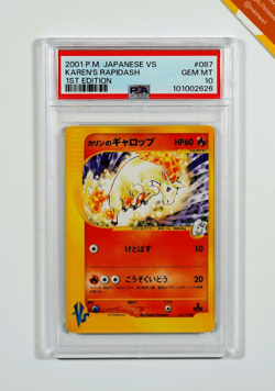 Pokemon PSA 10 Karen's Rapidash #087 Card VS 1st Edition 2001 Japanese - Image 1