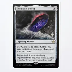 The Stasis Coffin PROMO Legendary Artifact MTG Mint New No Play Ship W/ Track - Image 1