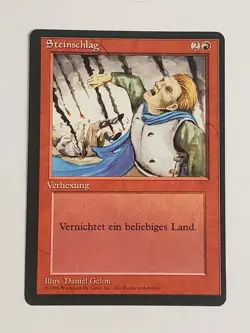 MTG Stone Rain (German Revised (BB)/Red/C) - BGM - Image 1