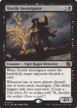 MTG Hostile Investigator Normal NM Outlaws of Thunder Junction: The Big Score Ma - Image 1