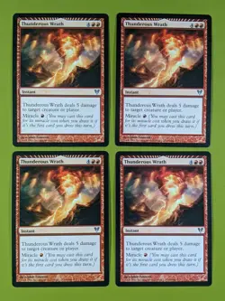 Thunderous Wrath x4 Avacyn Restored 4x Playset Magic the Gathering MTG - Image 1